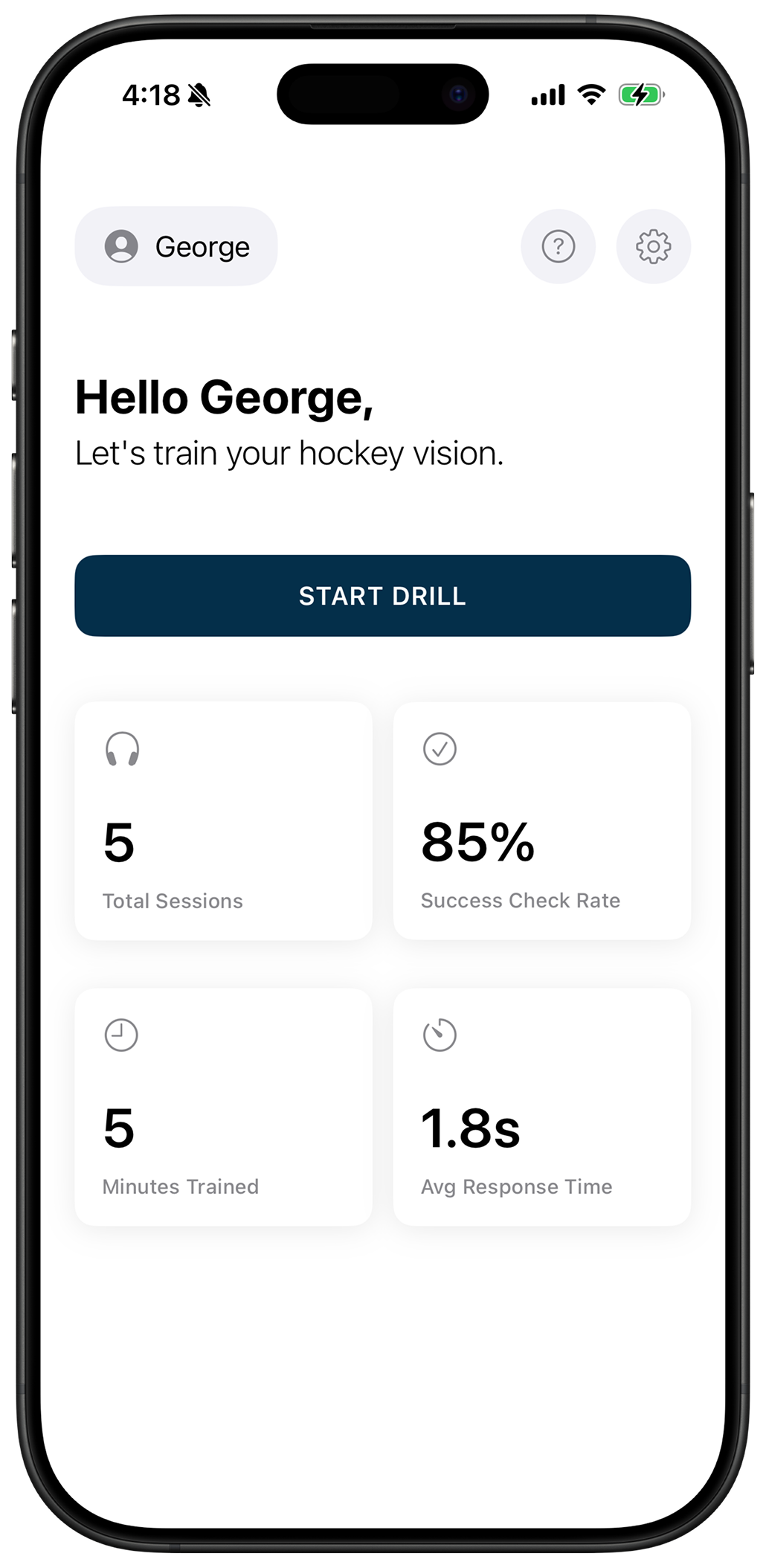 HockeyVision drill screen