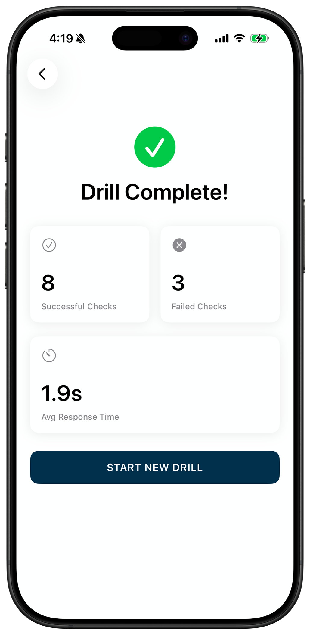HockeyVision results screen